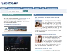 Tablet Screenshot of healingwell.com